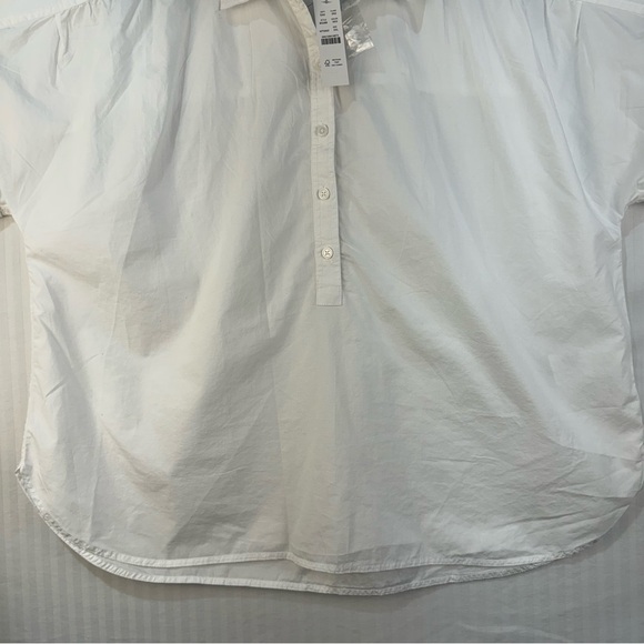 J. Crew White %100 Cotton Buttoned Pop Over Polo Shirt Relaxed Fit Plus Size XXL - Picture 3 of 7